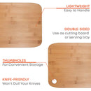 Wooden Cutting Boards for Kitchen - Bamboo Chopping Board Set of 3